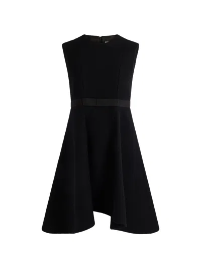 Patou Midi Handkerchief-hem Belted Dress In Blue