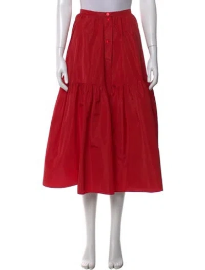 Pre-owned Patou Midi Length Skirt In Red