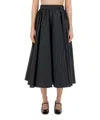 Patou Flared High-waisted Midi Skirt