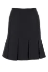 Patou Flared High Waist Stretch Mini Skirt