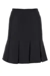 Patou Flared High Waist Stretch Mini Skirt In 698n