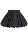 Patou Black Solid Balloon Mini Skirt In Black