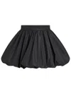 Patou Black Solid Balloon Mini Skirt In Black