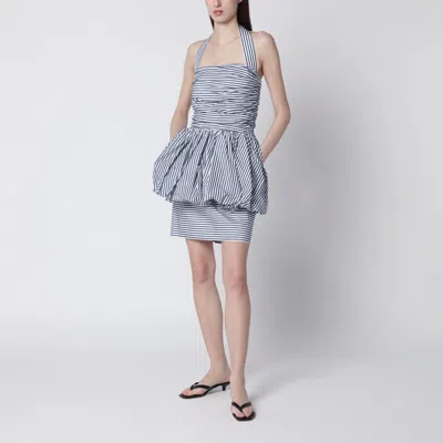 Patou Mini Bloomer Dress With Stripes And Open Back In Multi