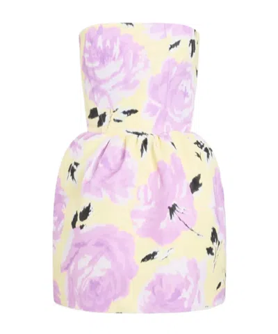 Patou Mini Bustier Dress In Multi