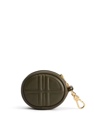 Patou Mini Jp Leather Pouch In 绿色