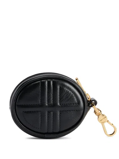 Patou Mini Jp Leather Pouch In Black