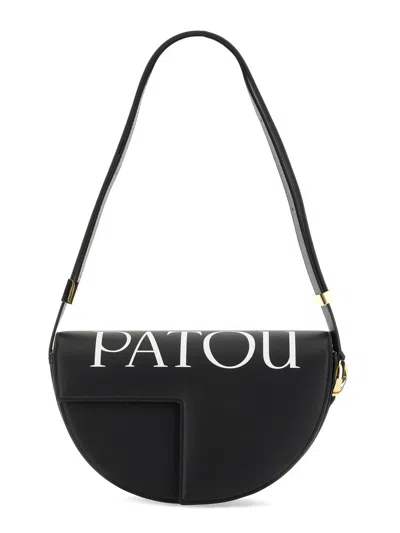 Patou Mini Leather Shoulder Handbag In Black