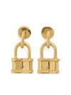 Patou Mini Padlock Earrings In Gold