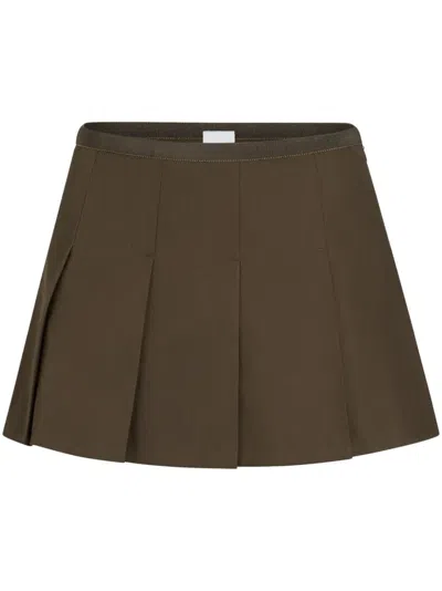 Patou Mini Pleated Skirt By  In Brown