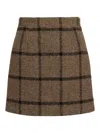 Patou Tweed Mini Skirt In Black