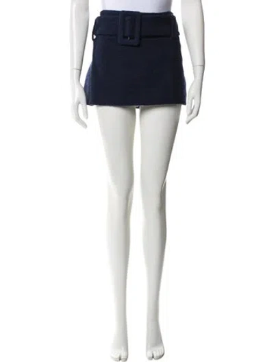 Pre-owned Patou Mini Skirt In Blue