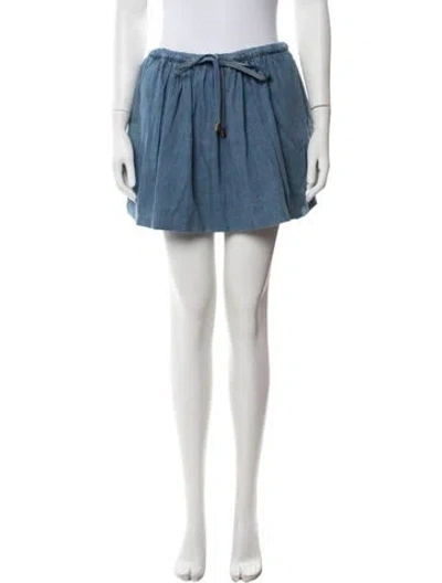Pre-owned Patou Mini Skirt In Blue