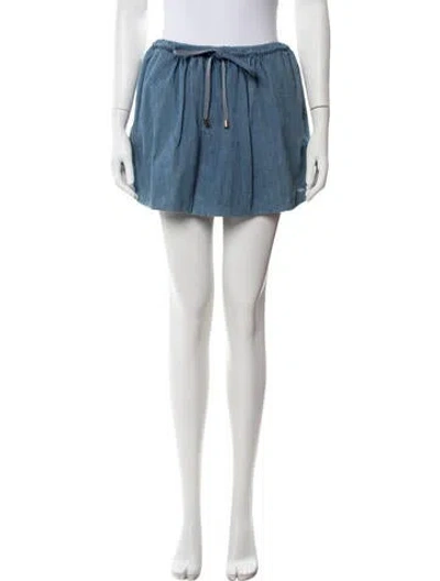 Pre-owned Patou Mini Skirt In Blue