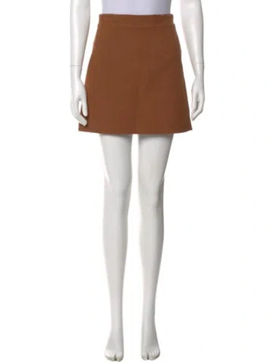 Pre-owned Patou Mini Skirt In Brown