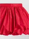 Patou Mini Skirt With Bubble Hem And Gathered Detail In Red