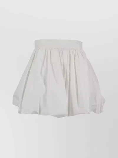 Patou Mini Skirt With Flared Pleated Design In White