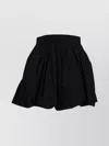 Patou Mini Skirt With High Waist And Pleats In Black