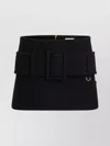 Patou Mini Skirt With Wide Belt And Side Pocket In Black