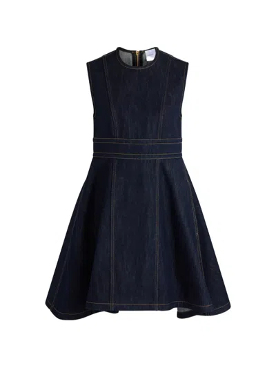 Patou Mini Sleeveless A-line Dress In Blue