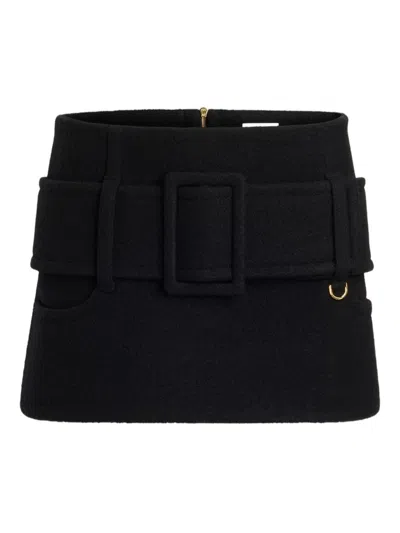 PATOU MINISKIRT WITH BOILED WOOL BELT