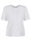 Patou Mixed Fabric Volume T-shirt