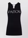 Patou Modern Sleeveless Scoop Neck Tank Top In Black