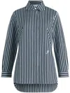 Patou Tailored Shirt In Printed Organic Cotton Poplin