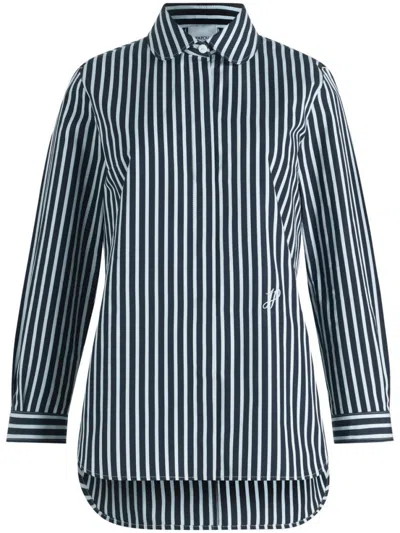 PATOU NAVY BLUE STRIPED POPLIN SHIRT