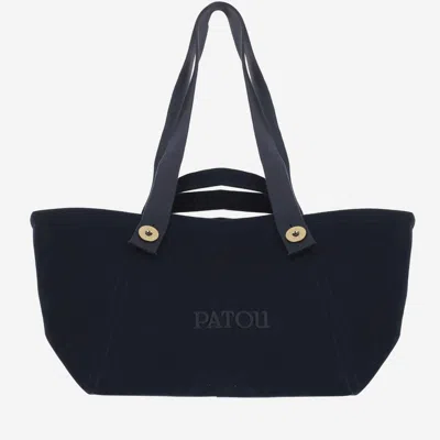 Patou Navy Blue Trapeze Shopping Bag