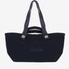 Patou Large Cotton Logo Trapeze Tote Bag