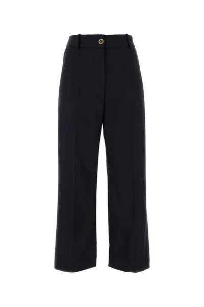 PATOU PATOU NAVY BLUE WOOL BLEND PANT