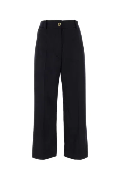 PATOU NAVY BLUE WOOL BLEND PANT