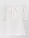 Patou Drawstring Organic Cotton T-shirt In White