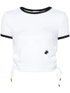 PATOU OFF-WHITE STRETCH-COTTON T-SHIRT