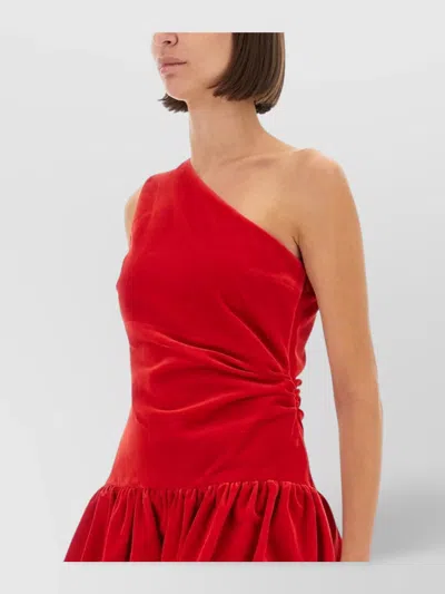 PATOU VISCOSE SLIM-FIT ONE-SHOULDER MINI DRESS