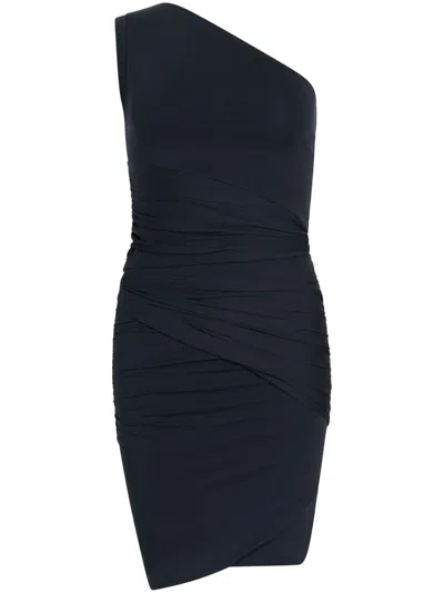 Patou Knee Length Dress Asymmetric Design In Blue
