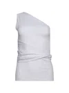 Patou One-shoulder Cotton Top In White