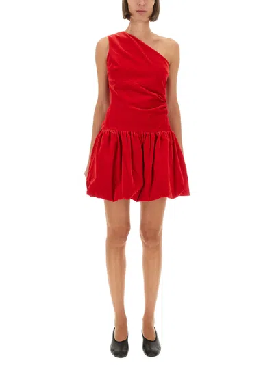 PATOU ONE-SHOULDER MINI DRESS "BLOOMER" EFFECT