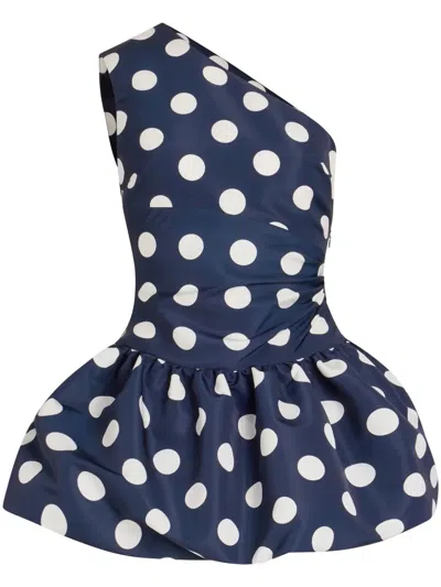 Patou One-shoulder Minidress In Blue