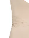 Patou One-shoulder Organic Cotton Top In Neutrals