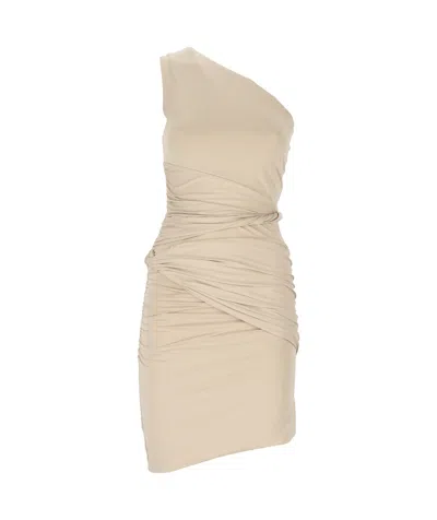 Patou One-shoulder Pendant Dress In Nude