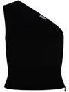 Patou One-shoulder Ribbed Top In Black