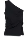 Patou One-shoulder Cotton Top In Blue