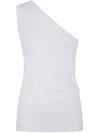 Patou One-shoulder Cotton Top In White