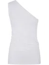 Patou One-shoulder Cotton Top In White
