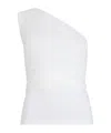 Patou One-shoulder Cotton Top In White