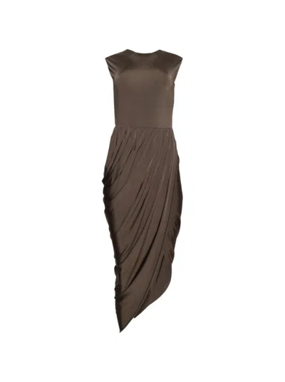 Patou Open Back Dress Mocha In Grey