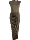 Patou Open-back Midi Dress In Green