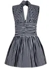 Patou Open-back Minidress In Blue